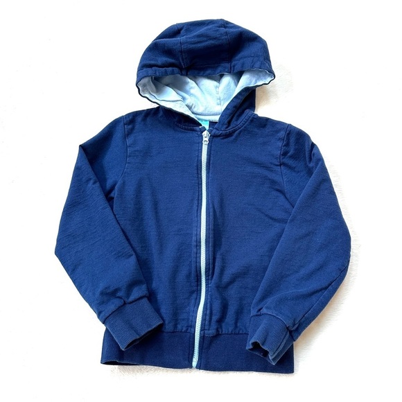 ⭐️ 5 for $25 Blue Cotton Hooded Jacket Size 8/9 134 cm - Picture 1 of 5